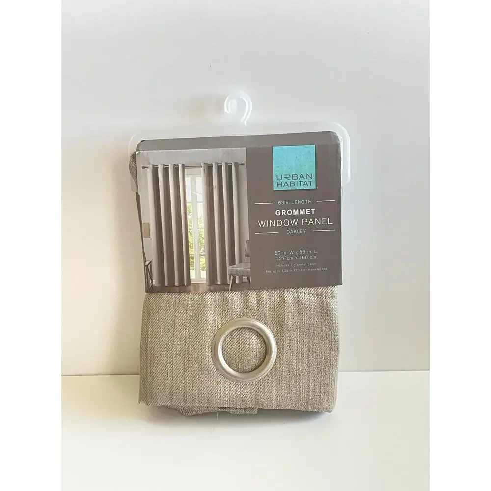 2 Panels Urban Habitat Oakley Curtains Tan 63 in
